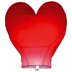 Сувениры Фонарик летающий 38x95x95 Сердце ORANGE 200 20 - изображение 1