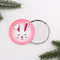 Зеркало Зеркало карманное Зайка, диам.7 см - изображение 1