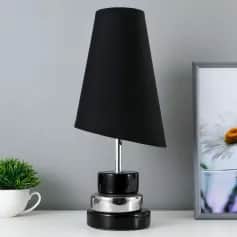 Светильник Лампа настольная 165911BK E14 40Вт черно-серебряный 18х18х41,5 см 6249063 - изображение 1