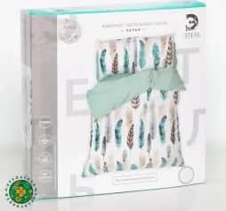 Комплект постельного белья Комплект пост. белья 1,5-сп. Этель Перья n70, поплин 2759792 - изображение 2