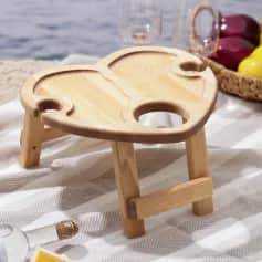 Подносы СТОЛИК-ПОДНОС ДЛЯ ВИНА С МЕНАЖНИЦЕЙ, D=30X2,8 СМ, БЕРЕЗА 7314700 - изображение 2