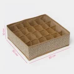 Органайзеры Органайзер для белья 24 ячейки Points, 30х30х10 см, цвет бежевый 9807403 - изображение 2