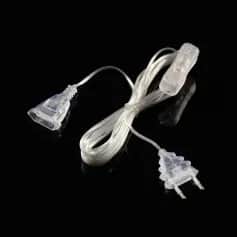 Украшения НГ Удлинитель для комнатных гирлянд 5 м с выключателем, прозрачная нить, УМС-вилка 6710028 - изображение 1