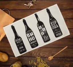 Полотенца, салфетки кухонные Полотенце кух.Доляна Wine 35х60 см, 100% хл, 160гм2 - изображение 1