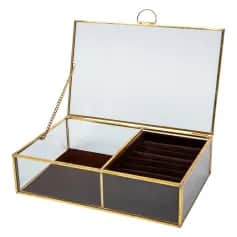 Шкатулки Шкатулка для ювелирных украшений Д200 Ш127 В50, стекло - изображение 1