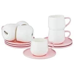 Чайныекофейные наборы Набор чайный на 6 персон 12 пр. 250 мл, розов. (кор=6набор.) (арт.264-971) - изображение 1