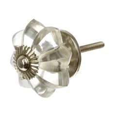 Ручка стеклянная для мебели Хрусталь, цвет прозрачный 2466 - изображение 1