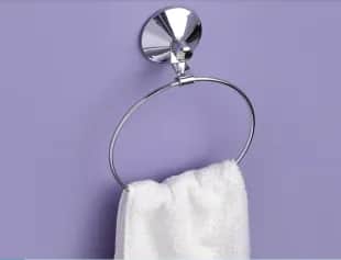 Аксессуары для ванной комнаты Держатель для полотенца кольцо с вакуумной системой крепления Real - изображение 1