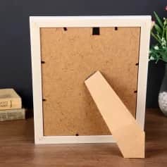 Фоторамки Фоторамка пластик 20х25 см Чёрные 3D ромбы с белой полосой 28,8х23,8х1,3 см 4441998 - изображение 2