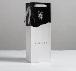 Подарочные пакеты ПАКЕТ ПОД БУТЫЛКУ WINE TIME 13X36X10 СМ, ЛАМИНИР. 5035721 - изображение 1