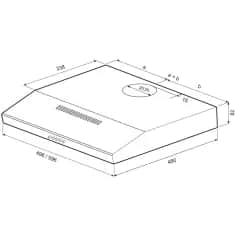 Вытяжка KRONA ERMINA 600 WHITE PUSH BUTTON - изображение 2