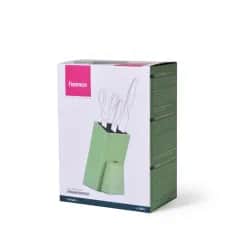 Держатели, подставки Подставка для ножей 11x11x26см, цвет ЗЕЛЕНЫЙ (пластик) (арт. 2874) - изображение 4