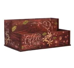 Салфетницы Подставка для салфеток и кофе Coffee bar, 16,2х9,5х7,3 см 4187833 - изображение 1