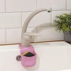 Держатели, подставки Подставка для губки Доляна Базис 18х8х3,5 см, цвет розовый 4135038 - изображение 1