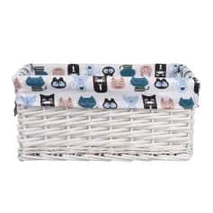 Корзины Корзина стеллажная Котики, Д400 Ш310 В170, белый - изображение 1