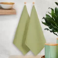 Полотенца, салфетки кухонные НАБОР ПОЛОТЕНЕЦ (ФИСТАШКОВЫЙ), С ПЕТЛЕЙ КИПЕРНАЯ ЛЕНТА, 2 ШТ. 45*60, ФЛАЕР.АРТ.01048 - изображение 1