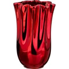Ваза Ваза Тюльпан 13,5*13,5*21,5 см, красная (кор=12 шт.) (арт.112-357) - изображение 1