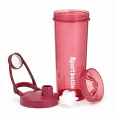 Бутылка Шейкер спортивный PowerPlus 700 мл 18х9.2 см, красный 7514305 - изображение 1