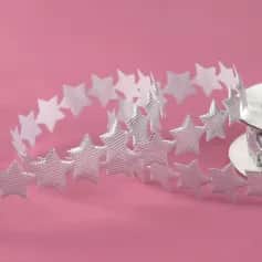Подарочная упаковка Лента декоративная фигурная Звёзды 15 мм, 9±0,5 м, серебр. 4337256 - изображение 3