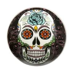 Ручка керамическая для мебели Череп, цвет церный, рисунок цветной 2466 - изображение 3