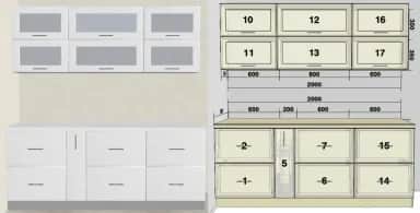 Кухонный гарнитур ОЛИВА (СНЕГ ГЛЯНЕЦ) - изображение 1