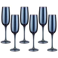 Бокалы и фужеры НАБОР БОКАЛОВ ДЛЯ ШАМПАНСКОГО БЛЮБЕРРИ 6 ШТ.*175 МЛ (АРТ. 194-819) - изображение 1