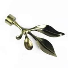 Карнизы для штор Наконечник Лист, для штанг D16мм, цв. Матовый хром - изображение 1