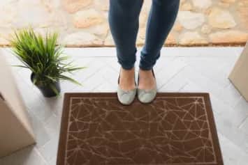 Коврик для прихожей Коврик влаговпит. Прест, 60*90 см Геометрия коричневый - изображение 1