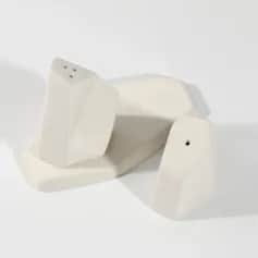 Наборы для специй Набор солонка и перечница Геометрия, белый, 14,5х10,8 см 5572683 - изображение 2