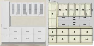 Кухонный гарнитур ОЛИВА (СНЕГ ГЛЯНЕЦ) - изображение 1