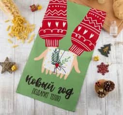 Полотенца, салфетки кухонные Полотенце Доляна Тепло Нового Года 35х60 см,100% хлопок 160 гм2 5059199 - изображение 1