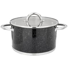 Кастрюли и котлы Кастрюля Agness со стеклянной крышкой, нерж.сталь, 6,0л 24х13,5см - изображение 1