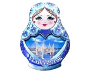 Сувениры Магнит Владивосток Матрёшка-день ФМВ-42 - изображение 1