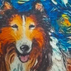 Подушки, наволочки декоративные ПОДУШКА ДЕКОРАТИВНАЯ СОБАКИ ВАН ГОГ, КОЛЛИ ТКАНЬ: ВЕЛЮРПОПЛИН, РАЗМЕР 40*40, МОЛНИЯ, ВНУТРЕННИЙ ЧЕХОЛ СОСТАВ: 1 СТОРОНА ПОЛИЭСТЕР 80%, ХЛОПОК 20%, 2 СТОРОНА ХЛОПОК 100%, АРТ.0222 - изображение 5