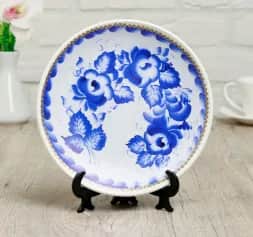 Сувениры Тарелка декоративная «Гжель», D = 19,5 см 4170725 - изображение 1