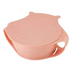 Контейнеры Тарелка детская с крышкой Lalababy Play with Me Hello, Hippo! (арт. 1201 карамельный) - изображение 1