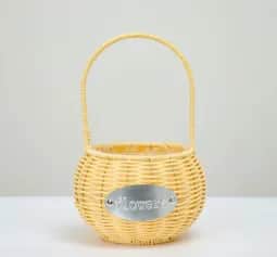 Корзинка декоративная Корзина из ротанга 15*12 см, слоновая кость 5511916 - изображение 1