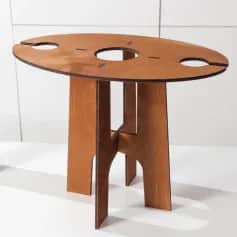 Держатели, подставки Столик-поднос для вина и двух бокалов, 40х25х30 см 6924720 - изображение 2