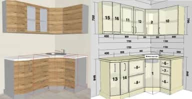 Кухонный гарнитур ЛОФТ (ДУБ ЦИКОРИЙ) - изображение 1