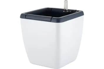 Кашпо, горшки цветочные Горшок с автополивом Munchen 5 л, с внутр. вставкой 2,2л, квадратный, белоснежный жасмин (арт. IG622411048) - изображение 1