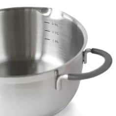 Кастрюли и котлы Кастрюля с 2-мя носиками с крышкой 2,8л ИДЕАЛ с силикон. ручками (арт. ID-2028) - изображение 4