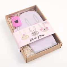 Прихватки, Рукавицы Набор подарочный Доляна Snowy day. Зайка: варежка-прихватка, лопатка силикон 7895832 - изображение 2