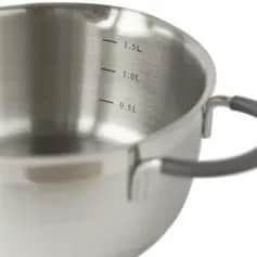 Кастрюли и котлы Кастрюля с 2-мя носиками с крышкой 2л ИДЕАЛ с силикон. ручками (арт. ID-1820) - изображение 2