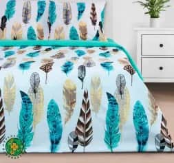 Комплект постельного белья Комплект пост. белья 1,5-сп. Этель Перья n70, поплин 2759792 - изображение 1