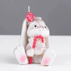 Свеча Свеча фигурная «Кролик с конфетой» 7,5х6 см, 43 г 9083769 - изображение 3