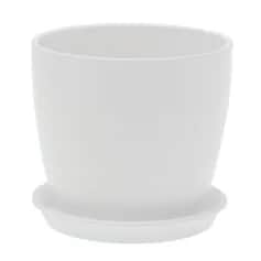 Кашпо, горшки цветочные Горшок цветочный Осень 3,0 л глянец белый лак 1968858 - изображение 1
