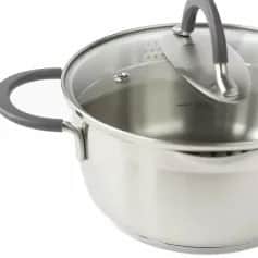 Кастрюли и котлы Кастрюля с 2-мя носиками с крышкой 2л ИДЕАЛ с силикон. ручками (арт. ID-1820) - изображение 3