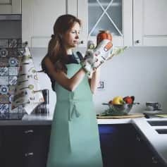 Фартук ФАРТУК ЛЕН, МОДЕЛЬ ПАРИЖ (МЕНТОЛОВЫЙ), (КАРМАН, ЛЯМКИ ПОЯС, РЕГУЛ. КОЛЬЦО), ПОЛУЛЕН, 70*80 ПАКЕТ, ФЛАЕР, АРТ.01034 - изображение 1