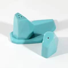 Наборы для специй Набор солонка и перечница Геометрия, голубой, 13,5х10,5 см 5572686 - изображение 2