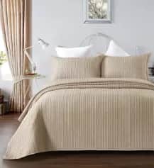 Покрывала Покрывало Arya Waves 180x240 с наволочкой 50x70+5 в сумке Бежевый - изображение 1